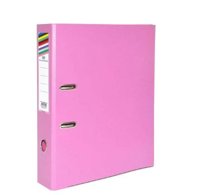 Pack of 50 Pieces Pieces Lever Arch File Folder With Slide-In Plate Pink