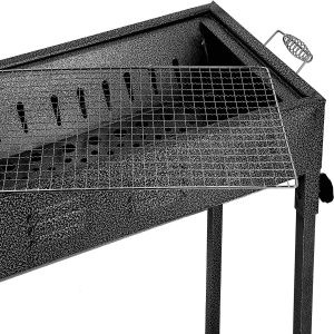 Royalford Barbeque Stand With Grill Durable Iron Construction - Iron - Black - RF10363