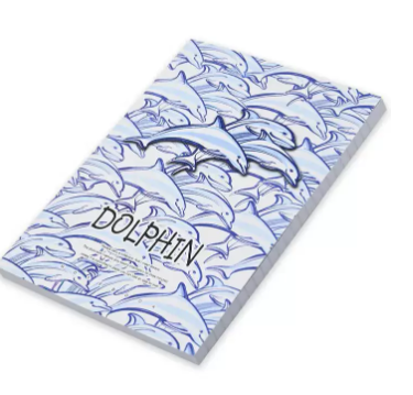 FIS Pack Of 5 Soft Cover Notebook, 96 Sheets A5 Dolphin Design 2 -FSNBSCA596-DOL2