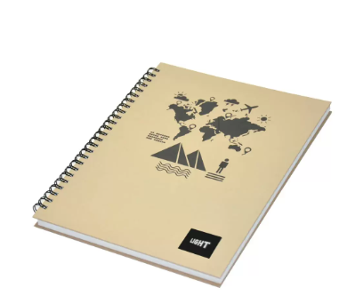 Light Spiral Hard Cover Notebook Single Line (Pack of 5 Pcs X 100 Sheets) 9X7 Inch Size - LINBS971805