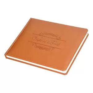 FIS Executive Visitors Book English Italian PU 25x20cm, Brown - FSCLEXVI02