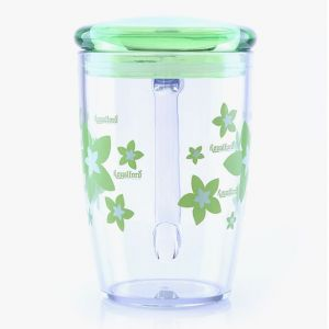 Royalford Acrylic Cup With Lid - Clear - 350 ML