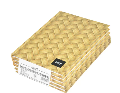 5-Piece Light Hard Cover Notebook, Single Ruled, (100 Sheets), A5 Size - LINBA51607