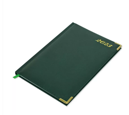 FIS A5 Diary 2023 English (1-Week at a glance) Green - FSDI78E23GR