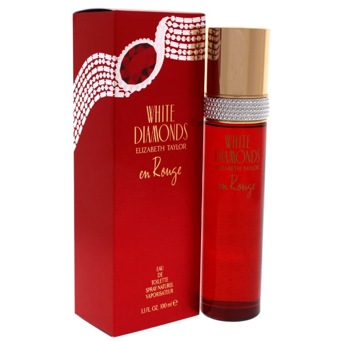 ELIZABETH TAYLOR WHITE DIAMONDS EN ROUGE (W) EDT 100ML