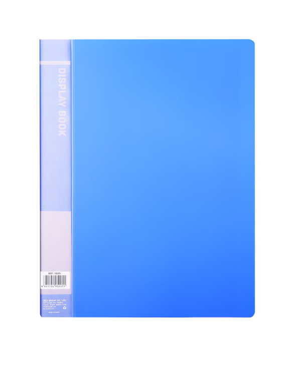 Deli 5005 Clear Book A4 Assorted Colors 60 Pockets