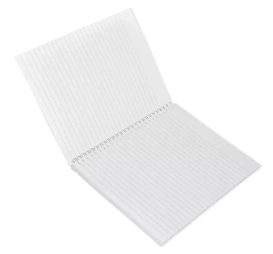 LIGHT Spiral Soft Cover Notebook, 100 Sheets, Single Line, 9X7 Inches -LINB971608S
