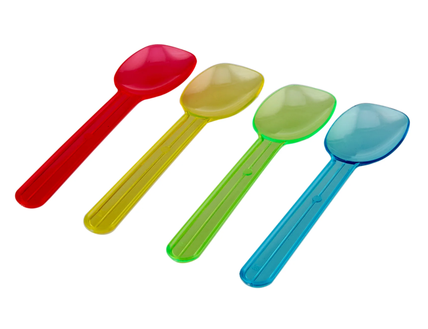 Plastic Ice Cream Spoon Mixed Color 8.2 Cm Small 1000 Pieces