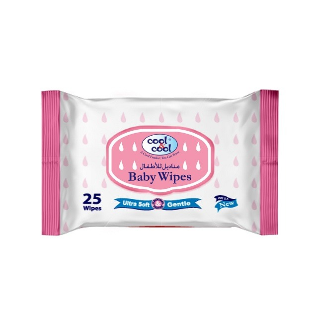 Cool & Cool ultra-soft baby wipes 25’S