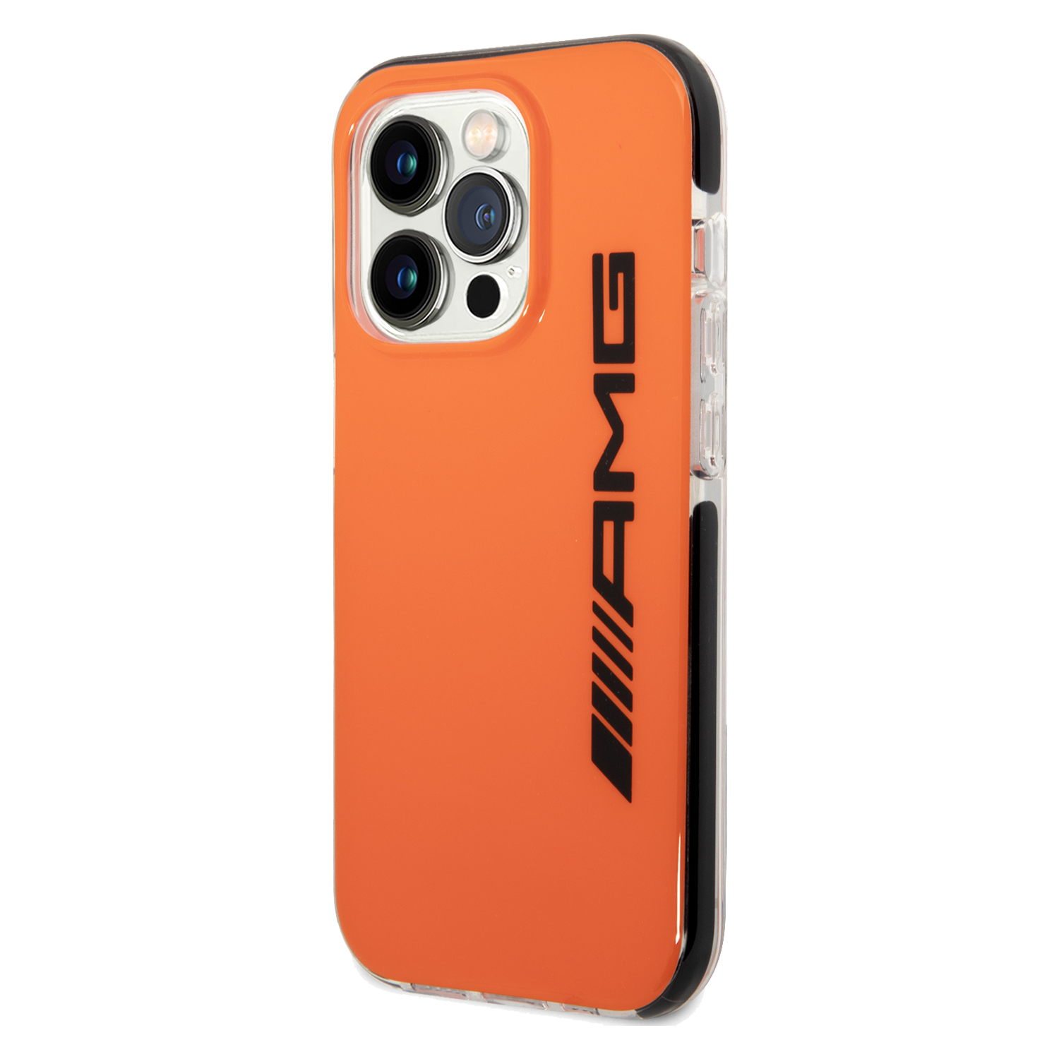 AMG PC/TPE Hard Case For iPhone 14 Pro Max - Orange/Black