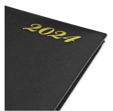 FIS A5 Diary 2024 English (1-Week at a glance) Black - FSDI78EV24BK