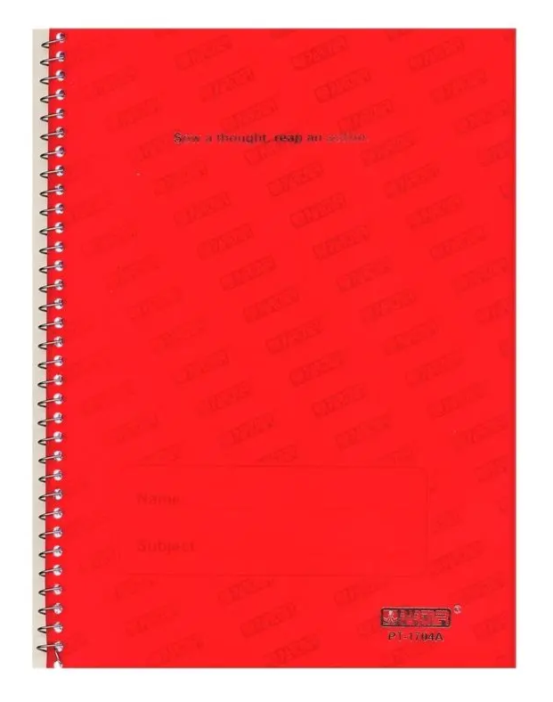 Partner A4 Size Single Line Notebook Red