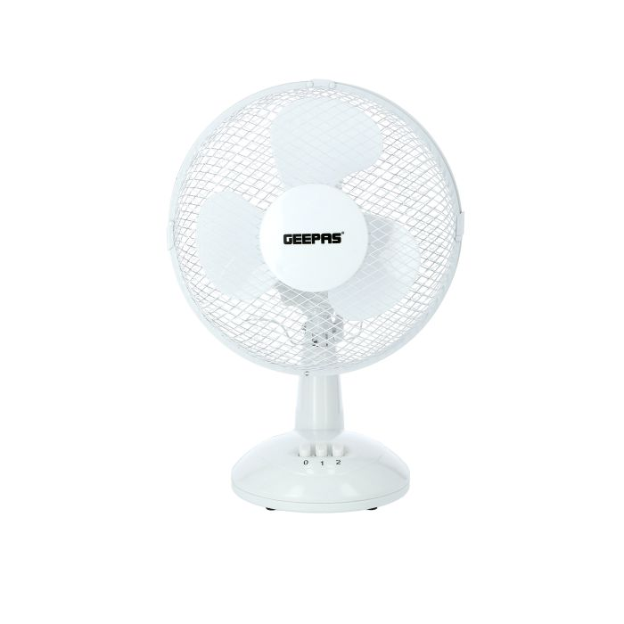 Geepas 9-Inch Table Fan - 25W Electric Portable Desktop Cooling Fan For Desk Home Or Office Use