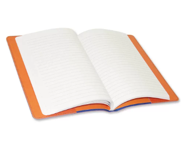 Fis Executive Soft Cover Notebook, Italian Pu Cover, Single Ruled, 96 Sheets With Gift Box, Orange Color, A6 (105 X 148 Mm) - Fsnba6or