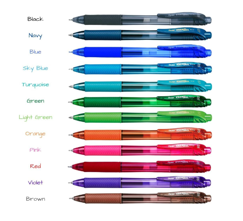 Pentel BLN105 EnerGel-X Liquid Gel Pen - 0.5mm Blue (12pcs/pack)