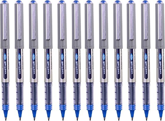 Uniball UB-157 Eye Fine Rollerball Pen -0.7mm Blue (Pack of 12)