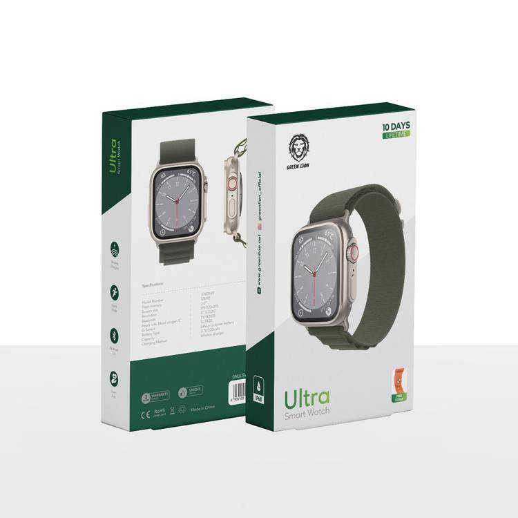 Green Lion Ultra Smart Watch 49MM - Titanium/Green(Strap)