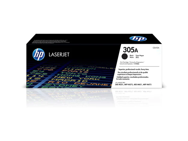 HP 305A Black Original LaserJet Toner Cartridge (CE410A)