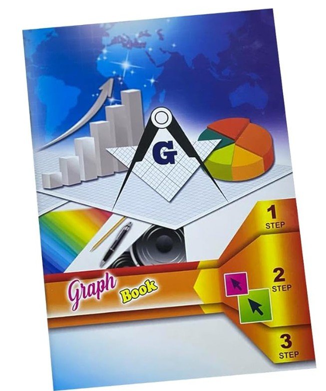 Sadaf Graph Book 70GSM 1mm ,29.7 x 21cm A4 Size - 50 Sheets