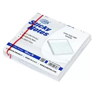 FIS Sticky Note Pad, 3X3 inches, Pack of 12, 5Mm Ruled Pastel White -FSPO3X3R5MPWH
