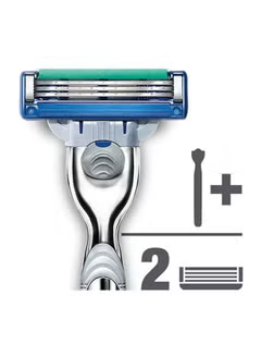Mach3, Turbo Razor, Silver/Blue