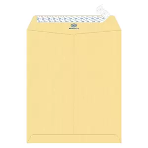 FIS Manila Envelopes Peel & Seal, Ribbed, Recycled, Pack of 50 Pcs. 12 x 10 Inch, 120 GSM - FSME1234PRR50