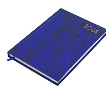 FIS Diary 2024 English (Saturday & Sunday Combined) A5, Blue - FSDI90E24BL