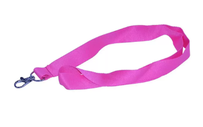 10-Piece FIS Neon Color Flat Lanyards with Metal Hook, Neon Rose Color, 2x90cm - FSNANROSE/10
