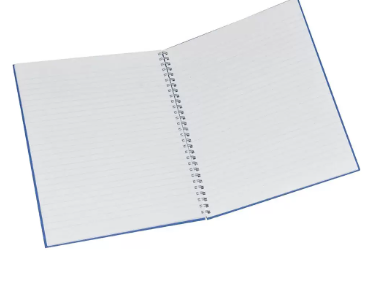 FIS Manuscript Books 8 mm Single Ruled With Spiral, (Pack of 5 Pcs x 96 Sheets) 2 Quire, Inch Size - FSMN10X82QSB