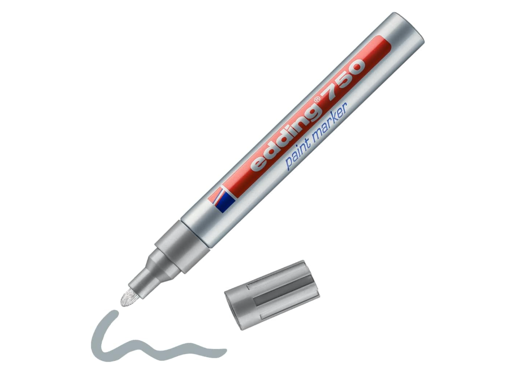 Edding 750 Paint Marker, 2-4mm Bullet Tip Silver