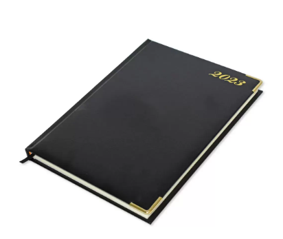 FIS Executive Diary 2023 (English) Bonded Leather, Cover Black - FSDI88EB23BK