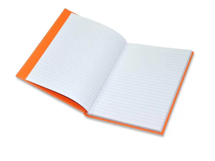 5-Piece FIS Neon Hard Cover Notebook Single Line 9X7 Inch, 100-Sheets, Saffron - FSNB97N240