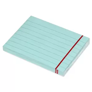 FIS Sticky Note Pad, 3X4 inches, Pack of 12, Ruled Pastel Blue -FSPO3X4RPBL