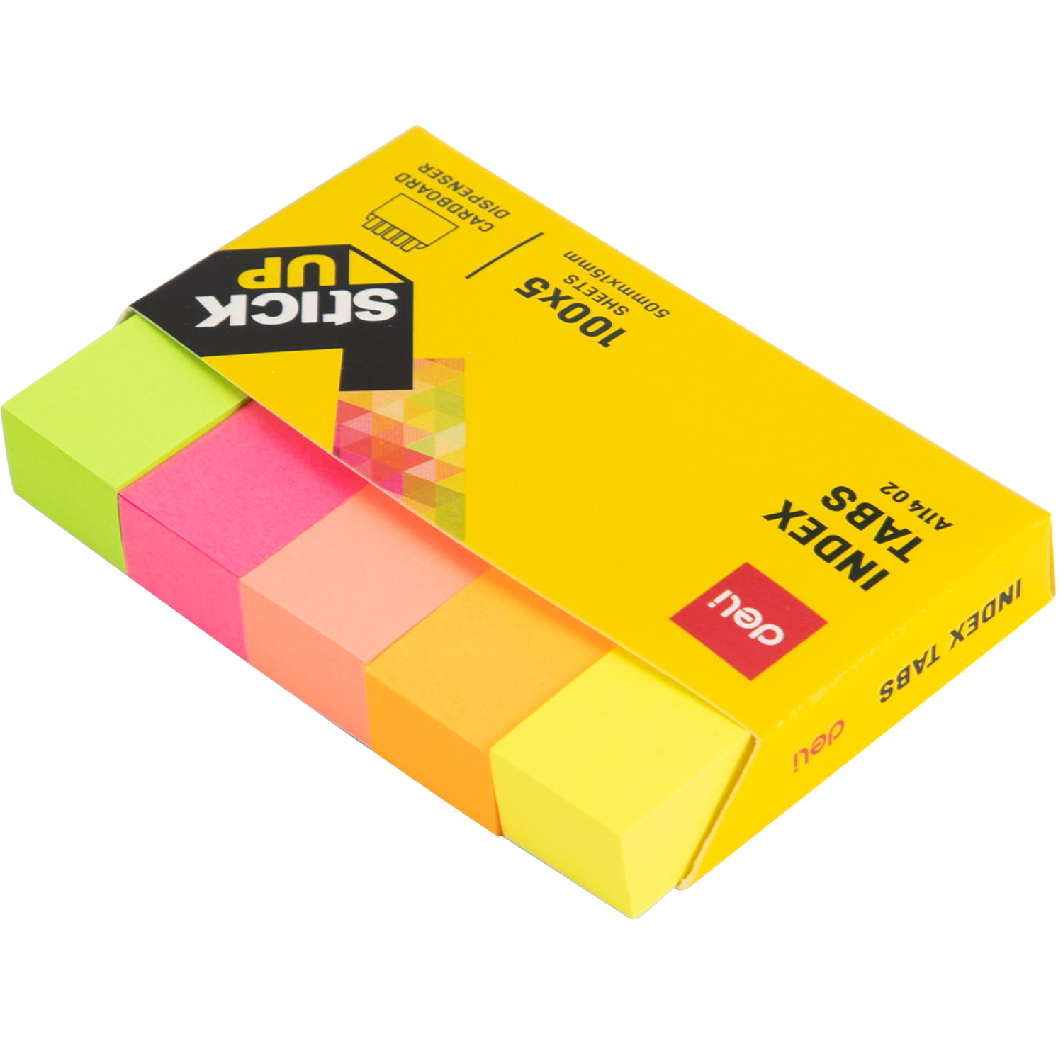 Deli Stick Up Index Tabs 500 Sheets, 50 mm x 15 mm Size