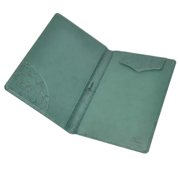FIS FSCLBFGRD6 Executive Bill Folder Green Color, Italian PU with Magnet Flap, 150X245mm
