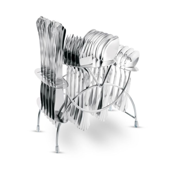 Royalford Stainless Steel Cutlery Set- RF10791| Cutlery Set With Stand| 25-Piece Set Includes 6 Teaspoons, 6 Tablespoons, 6 Table Forks, 6 Table Knives| Stylish And Light-Weight