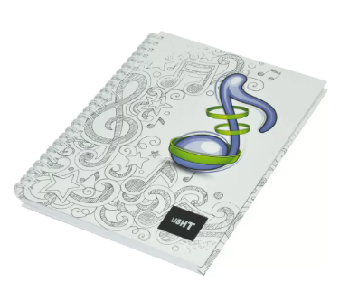 5-Piece Light Spiral Hard Cover Notebook Single Line A5, 100-Sheets - LINBSA51707