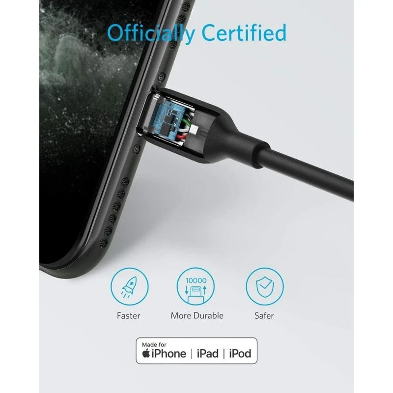 Anker Power Line III USB-C to Lightning 2.0 Cable 3ft - Black