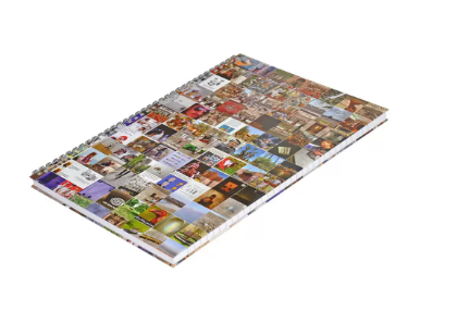 5-Piece FIS Spiral Hard Cover Notebook Single Line A4, 100-Sheets - FSNBSA41903