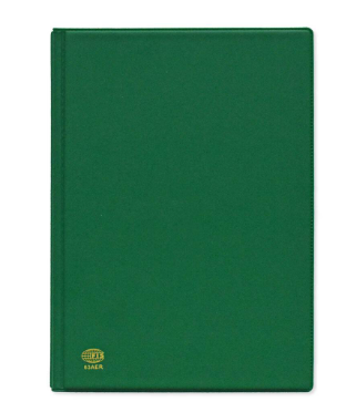 FIS 2024 Agenda Diary Arabic/English Right Side Opening with 12 Months Index, PVC Hard Cover Green - FSDI63AER24GR