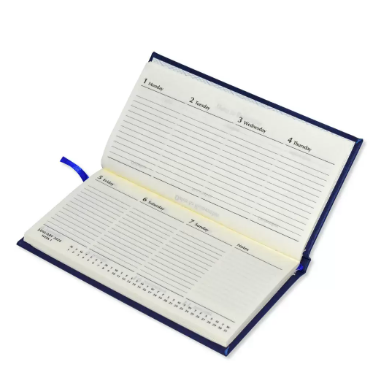 Fis 2024 Slim Diary,Italian Pu English, Hard Cover, Blue -FSDI57E24BL