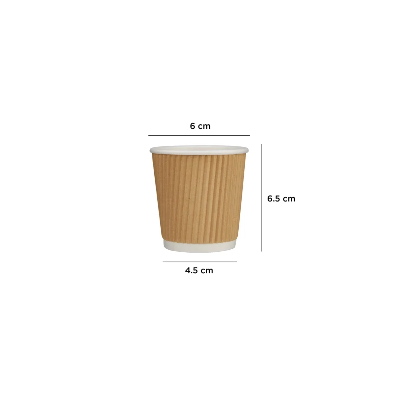 Kraft Ripple Paper Cups 4oz