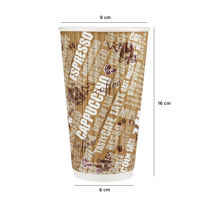 Printed Ripple Paper Cups 20oz