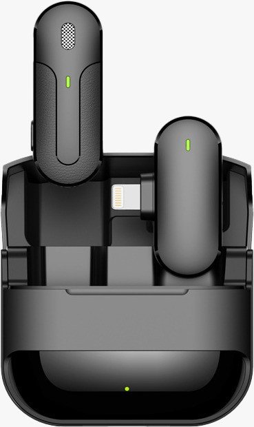 Green Wireless Microphone ( Type-C Connector ) - Black