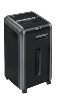 Fellowes Powershred 225Ci Commercial Cross Cut Shredder, Black