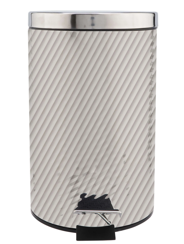 Hygic Stainless Steel Pedal Bin Dust Bin(Stripes Design)
