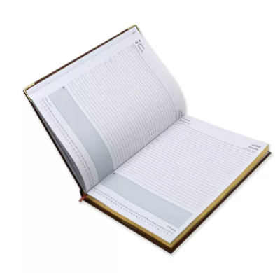 FIS A4 Golden Diary 2023 (Arabic/English) Black - FSDI46AEG23BK