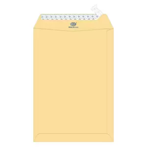 FIS Manila Envelopes Peel & Seal, Plain, Pack of 50 Pcs. C4 (324 x 229 mm), 90 GSM - FSME9027P50