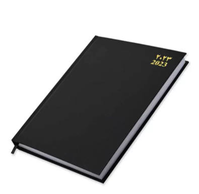 FIS 2023 Executive Diary (Arabic/English) Vinyl Hard Cover Black - FSDI88AEN23BK