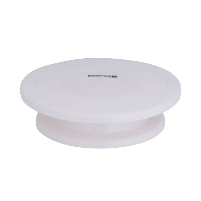 Royalford 28 CM Cake Decorating Table- RF10866| 360-Degree Rotating Stand| Plastic Turntable| Anti-Skid Base And Non-Slip Surface| Suitable For Icing, Decorating And Levelling Cakes| For Beginner And 